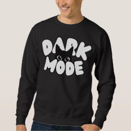Schwarze Katze dunkle Mode Meme Grafik Sweatshirt