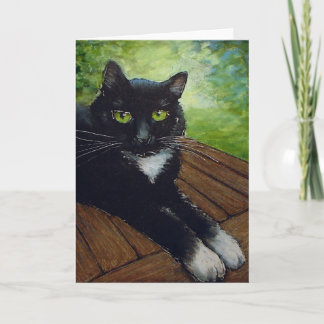 Schwarze Katze - durch Lora Shelley Karte