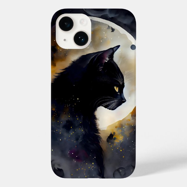 Schwarze Katze Eclipse Case-Mate iPhone Hülle (Rückseite)