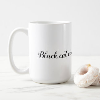 Schwarze Katze Energie Kaffeetasse