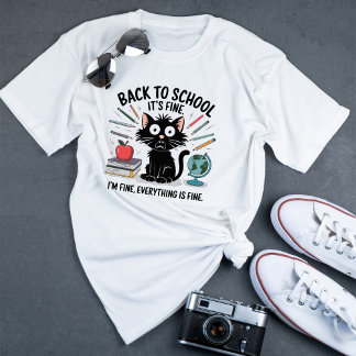 Schwarze Katze Es ist gut, dass ich wieder in der T-Shirt