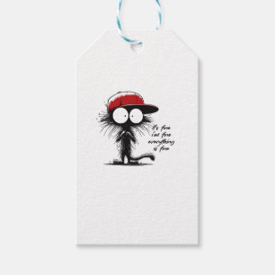 Schwarze Katze Es ist gut, ich bin gut alles ist g Geschenkanhänger