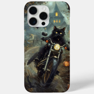 Schwarze Katze fährt Motorrad Halloween Gruselig Case-Mate iPhone Hülle