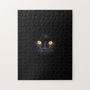 Schwarze Katze Festkörper Hintergrund schwierig T Puzzle