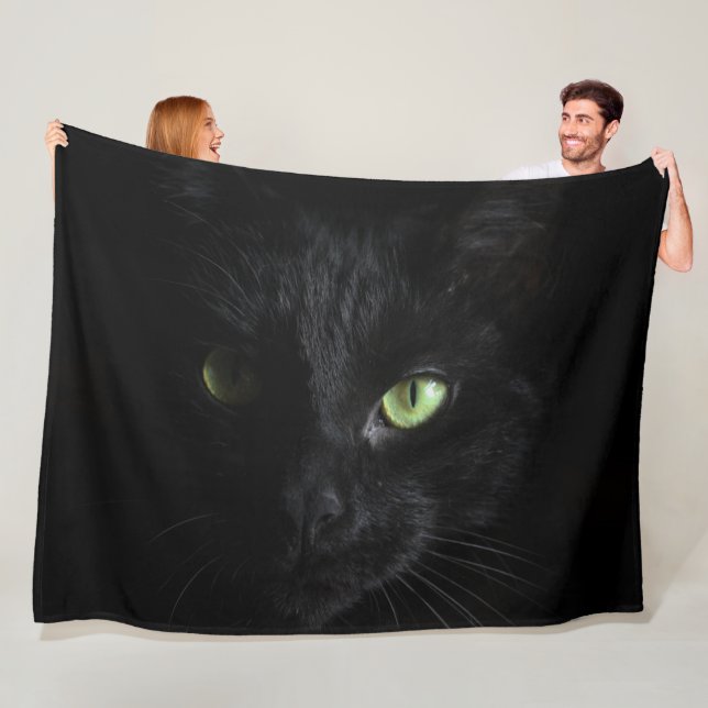 SCHWARZE KATZE FLEECEDECKE (Beispiel)