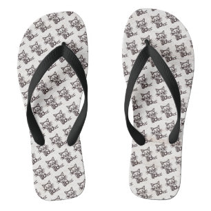 Schwarze Katze Flip Flops