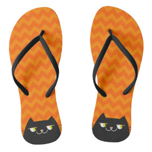 Schwarze Katze Flip Flops