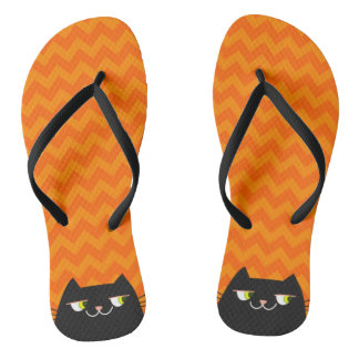 Schwarze Katze Flip Flops