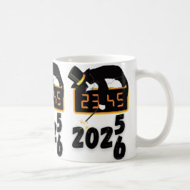 Schwarze Katze frohes neues Jahr Kaffeetasse