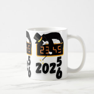 Schwarze Katze frohes neues Jahr  Kaffeetasse