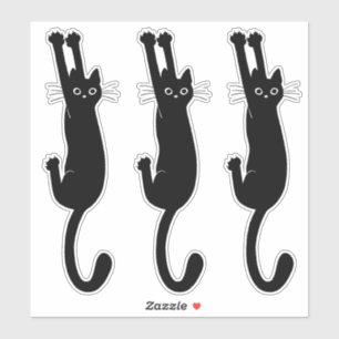 Schwarze Katze   Funny Kitty Vinyl Stickers Aufkleber