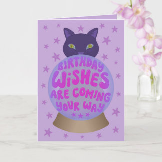 Schwarze Katze Geburtstagsglück Karte