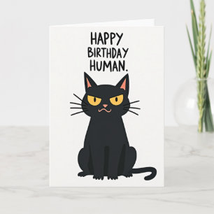 Schwarze Katze Geburtstagskarte Karte