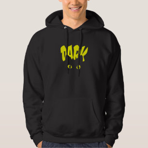Schwarze Katze Gelbe Augen Dunkle Niedliche einfac Hoodie