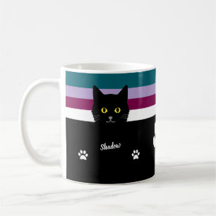 Schwarze Katze Geschenktasse für Katzenliebhaber - Kaffeetasse