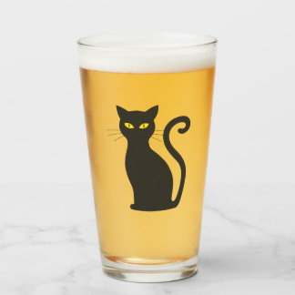 Schwarze Katze Glas