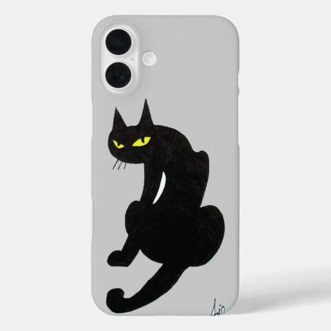 SCHWARZE KATZE grau Case-Mate iPhone Hülle (Rückseite)