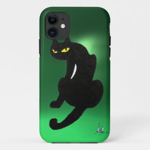 SCHWARZE KATZE grün Case-Mate iPhone Hülle
