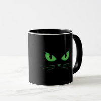 Schwarze Katze Grüne Augen Gruselig