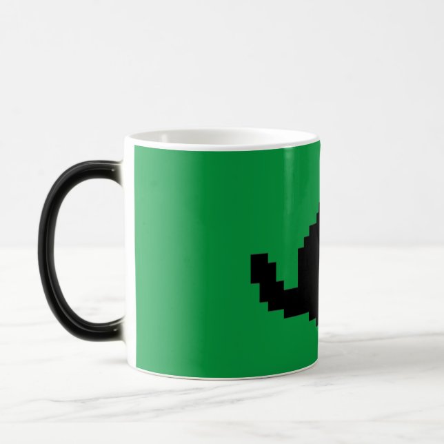 Schwarze Katze Grüne Tasse (Links)