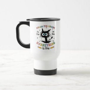 Schwarze Katze Hallo 7. Klasse Es ist in Ordnung, Reisebecher