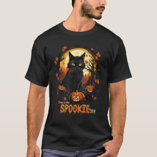 Schwarze Katze Halloween Das ist mein gruseliger G T-Shirt