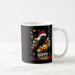 Schwarze Katze Halloween Frohes Hallothanksmas Fro Kaffeetasse
