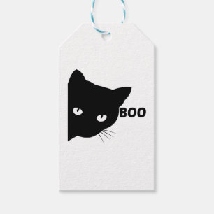 Schwarze Katze, Halloween-Geschenkkatzen Geschenkanhänger