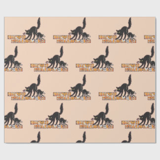 Schwarze Katze Halloween Geschenkpapier