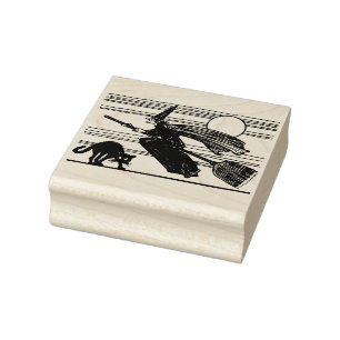 Schwarze Katze Halloween Gummistempel