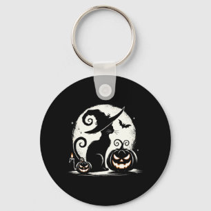 Schwarze Katze Halloween Katzenliebhaber Performan Schlüsselanhänger