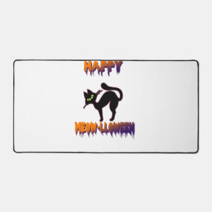 Schwarze Katze Halloween Kürbis Halloween Schreibtischunterlage