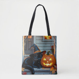 Schwarze Katze Halloween-Kürbisschnitzparty