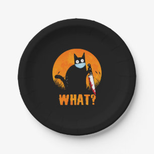 Schwarze Katze Halloween Schwarze Katze Halloween Pappteller