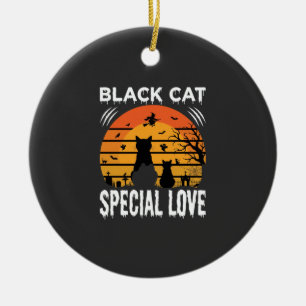 Schwarze Katze Halloween Spezielle Liebe Gothic De Keramik Ornament