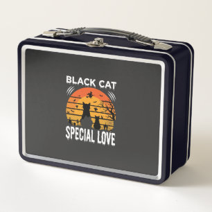 Schwarze Katze Halloween Spezielle Liebe Gothic De Metall Brotdose