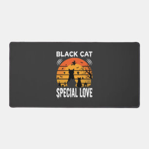 Schwarze Katze Halloween Spezielle Liebe Gothic De Schreibtischunterlage