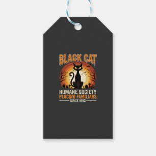 Schwarze Katze Halloween Vertrauter Vintage-Friedh Geschenkanhänger