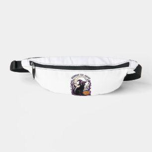 Schwarze Katze Halloween Vintage Gravur Kürbis Kat Bauchtasche