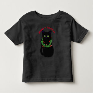 Schwarze Katze   Heilige Weihnachten   Holgarland Kleinkind T-shirt