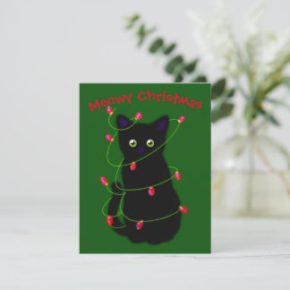 Schwarze Katze | Heilige Weihnachten | Tinkeln N Mitteilungskarte