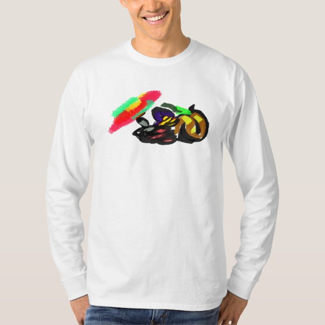 Schwarze Katze Herbstglühen  T-Shirt (Vorderseite)