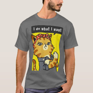 Schwarze Katze Ich tue, was ich mit meiner Katze g T-Shirt