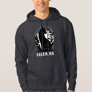 Schwarze Katze-Illustration Salem Hoodie