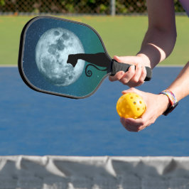 Schwarze Katze im Mondlicht-Pickleball-Paddel Pickleball Schläger