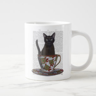 Schwarze Katze im Teacup Jumbo-Tasse