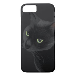 Schwarze Katze in der Dunkelheit Case-Mate iPhone Hülle