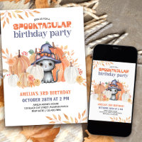 Schwarze Katze in Hexenhut Spooktacular Kindergebu
