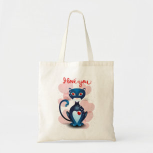 Schwarze Katze in Liebe Tragetasche