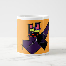 Schwarze Katze Jumbo-Tasse